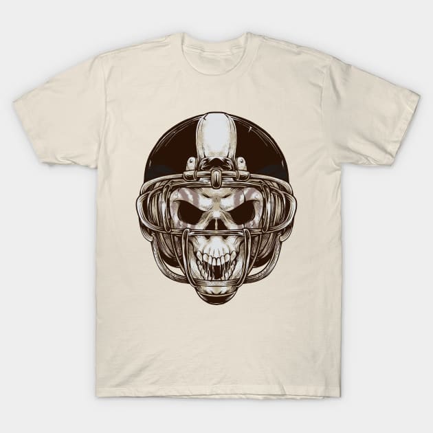 Football Skull T-Shirt by RMPL